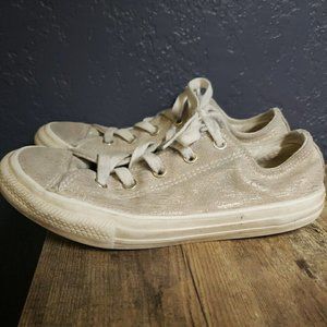 Converse Chuck Taylor All Star Egret Gold Metallic Low Top Size 3 Kids 363092C
